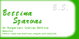 bettina szarvas business card
